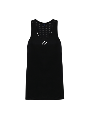 Tempest Women's performance 'laser cut' scooped vest - Black